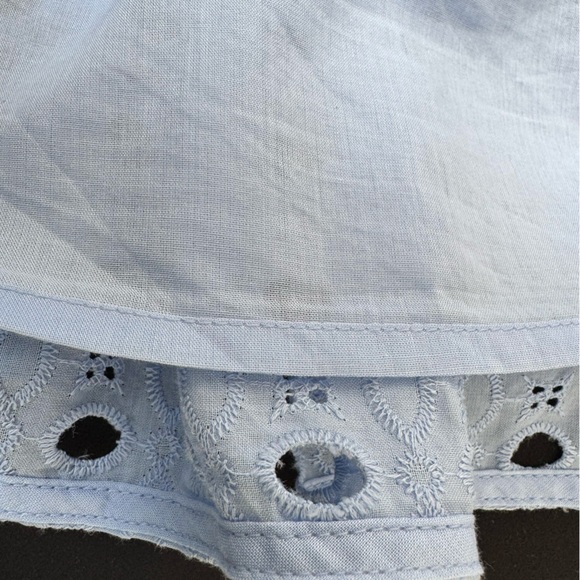 LOFT Light Blue Eyelet Shift Dress - Picture 15 of 15